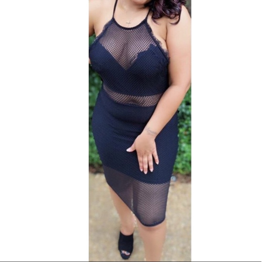 Sexy Mesh See Through Dress
